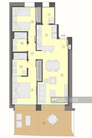 2 soverom Leilighet til salgs i Playa Poniente, Benidorm med svømmebasseng - € 699 000 (Ref: 9986253)