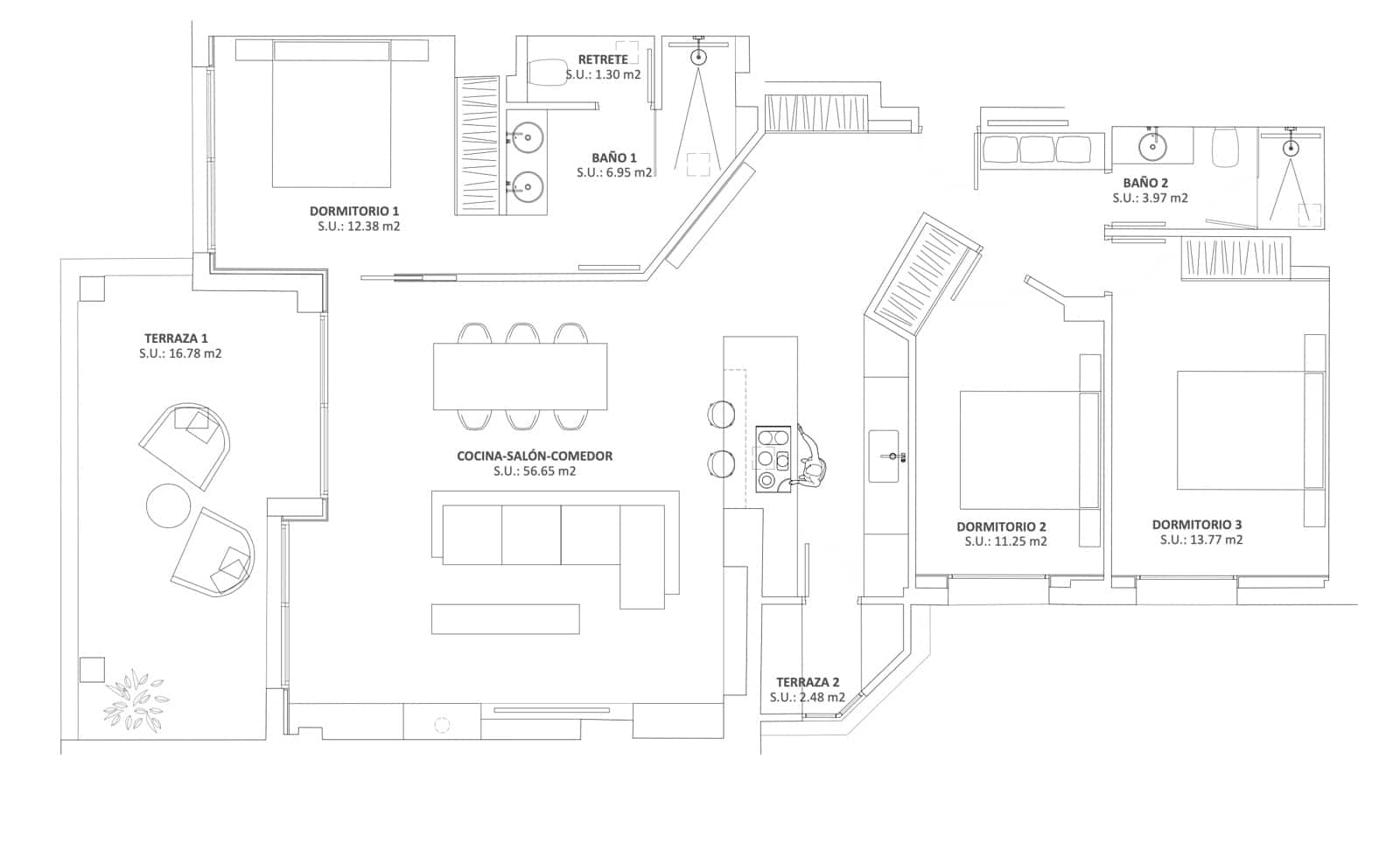 3 soveværelse Penthouse til salg i Cas Catala med swimmingpool - € 1.650.000 (Ref: 7756971)