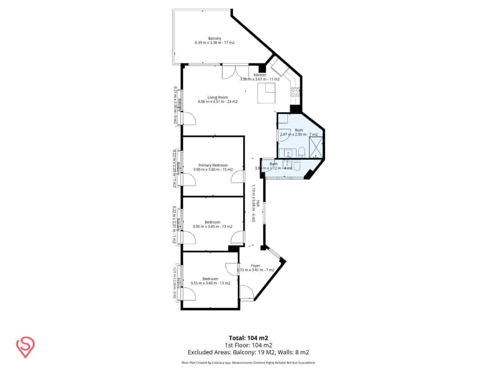 3 soverom Leilighet til salgs i Puerto de Mazarron - € 349 000 (Ref: 10002428)