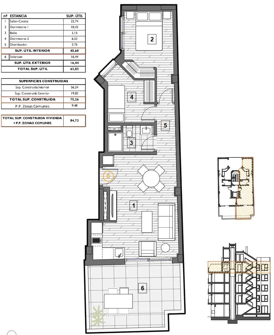 2 sypialnia Penthouse na sprzedaż w Guardamar del Segura z basenem - 315 000 € (Ref: 10118713)