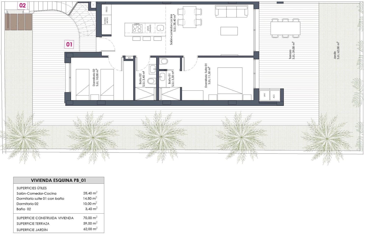 2 camera da letto Bungalow in vendita in San Miguel de Salinas con piscina garage - 280.000 € (Rif: 10118718)
