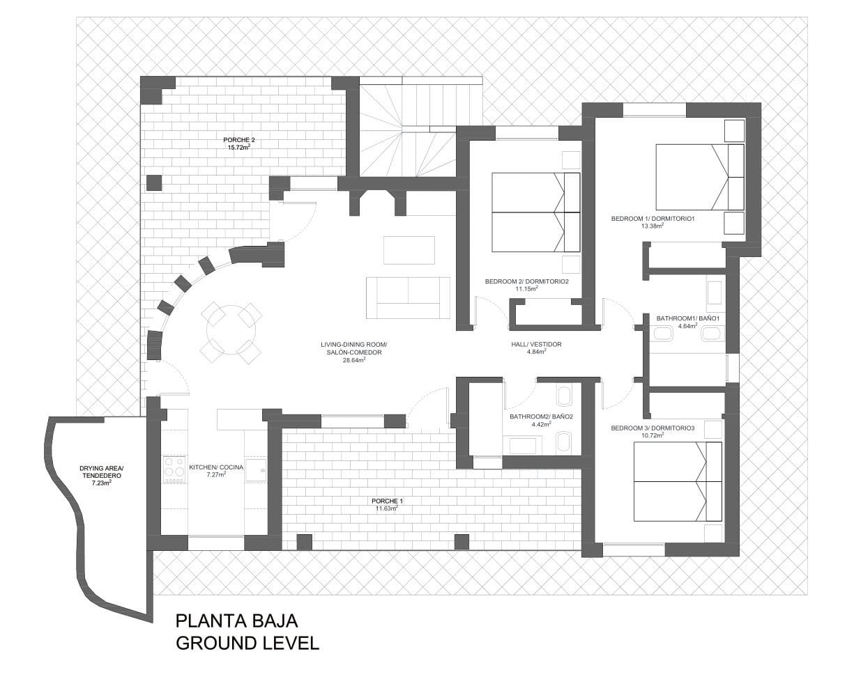 3 Zimmer Villa zu verkaufen in Fuente Alamo de Murcia mit Pool Garage - 320.000 € (Ref: 10118719)