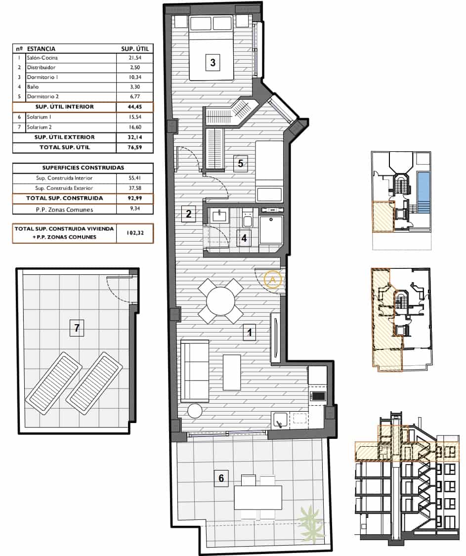 2 soveværelse Penthouse til salg i Guardamar del Segura med swimmingpool - € 345.000 (Ref: 10123384)