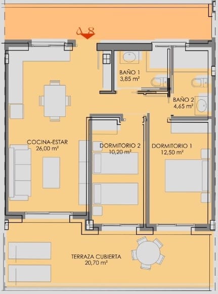 2 soverom Leilighet til salgs i Los Alcazares med svømmebasseng garasje - € 278 900 (Ref: 10141642)
