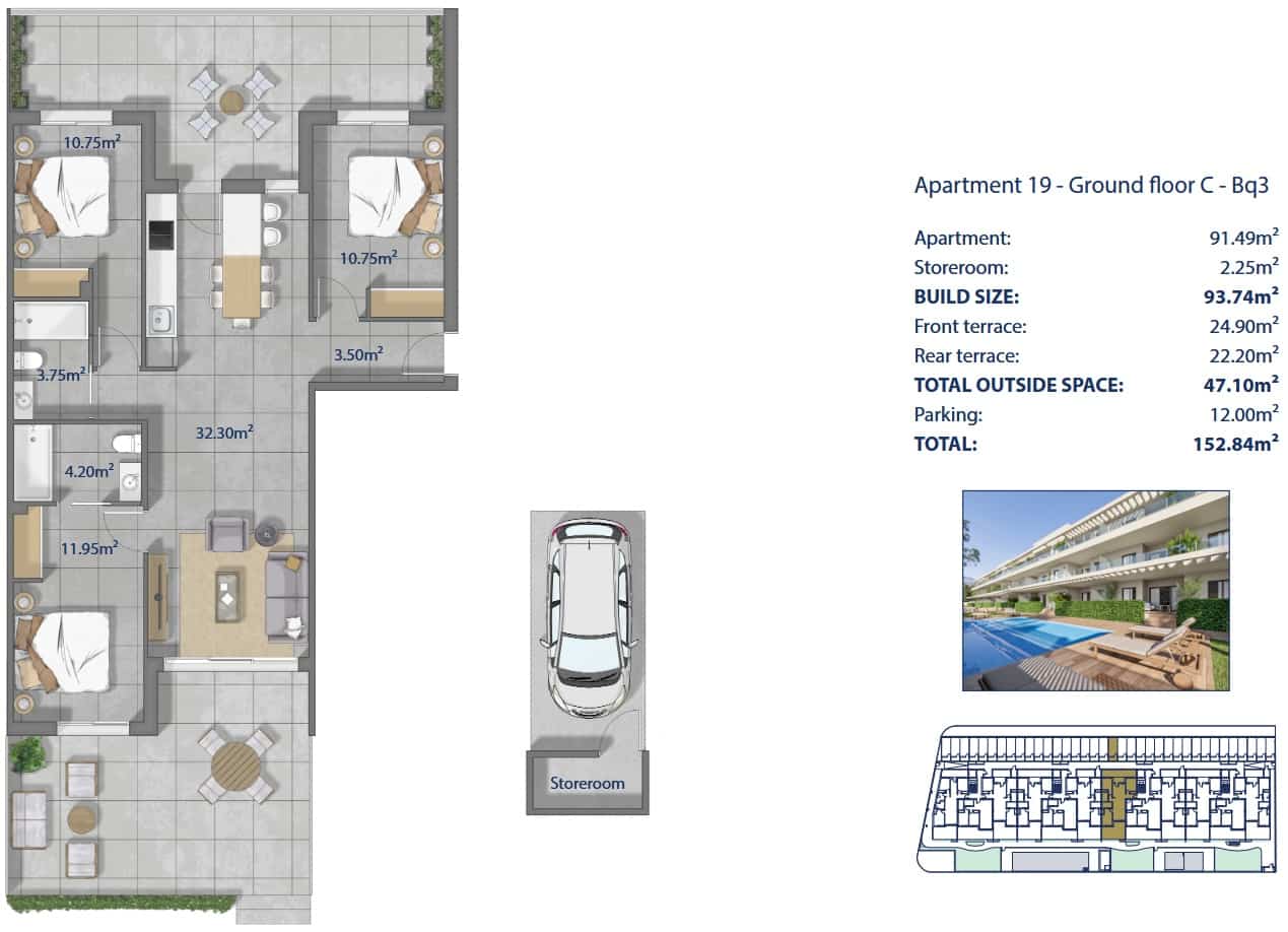 3 bedroom Apartment for sale in Los Alcazares with pool garage - € 399,000 (Ref: 10166064)