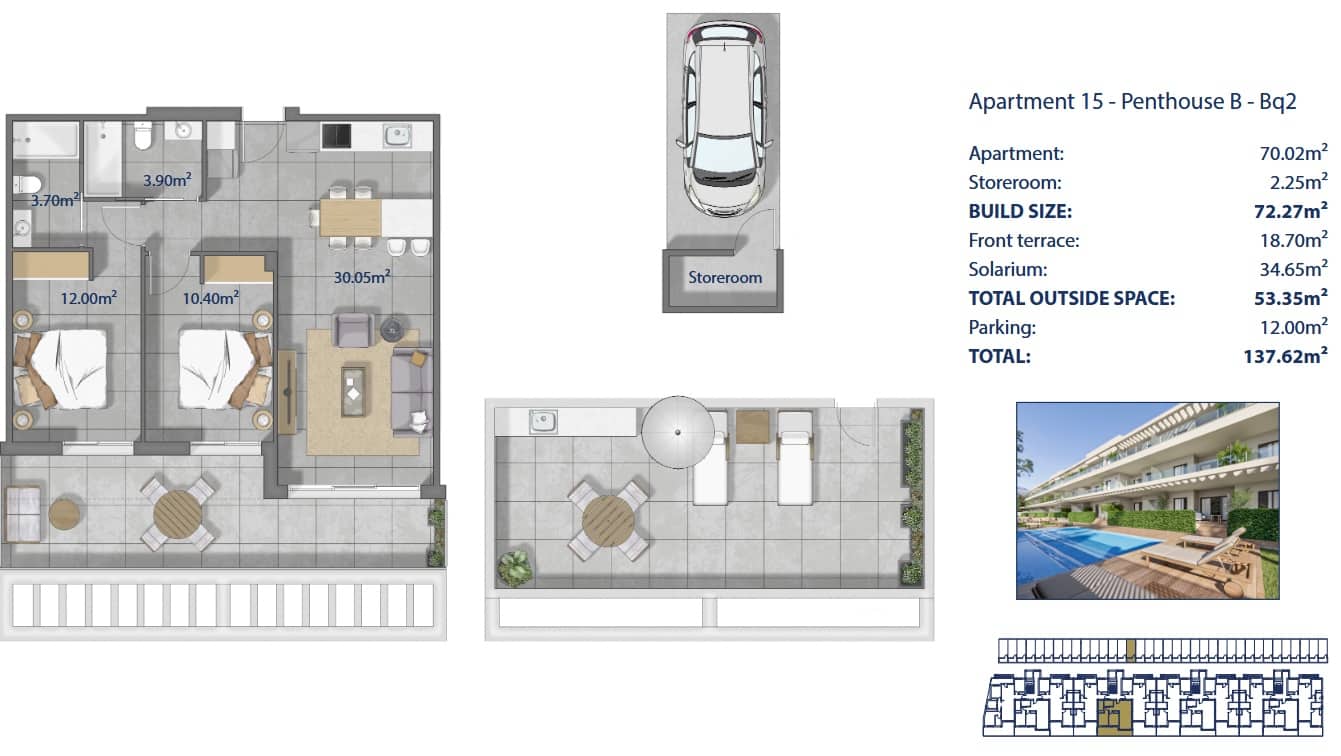 2 soveværelse Penthouse til salg i Los Alcazares med swimmingpool garage - € 425.000 (Ref: 10168135)