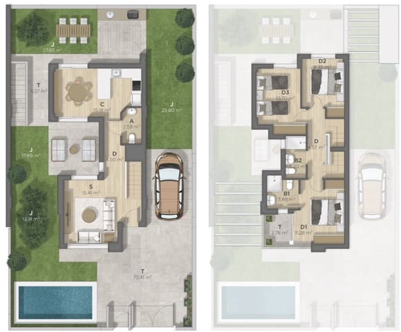 3 Zimmer Villa zu verkaufen in Alamillo, Mazarrón mit Pool Garage - 308.457 € (Ref: 10186363)