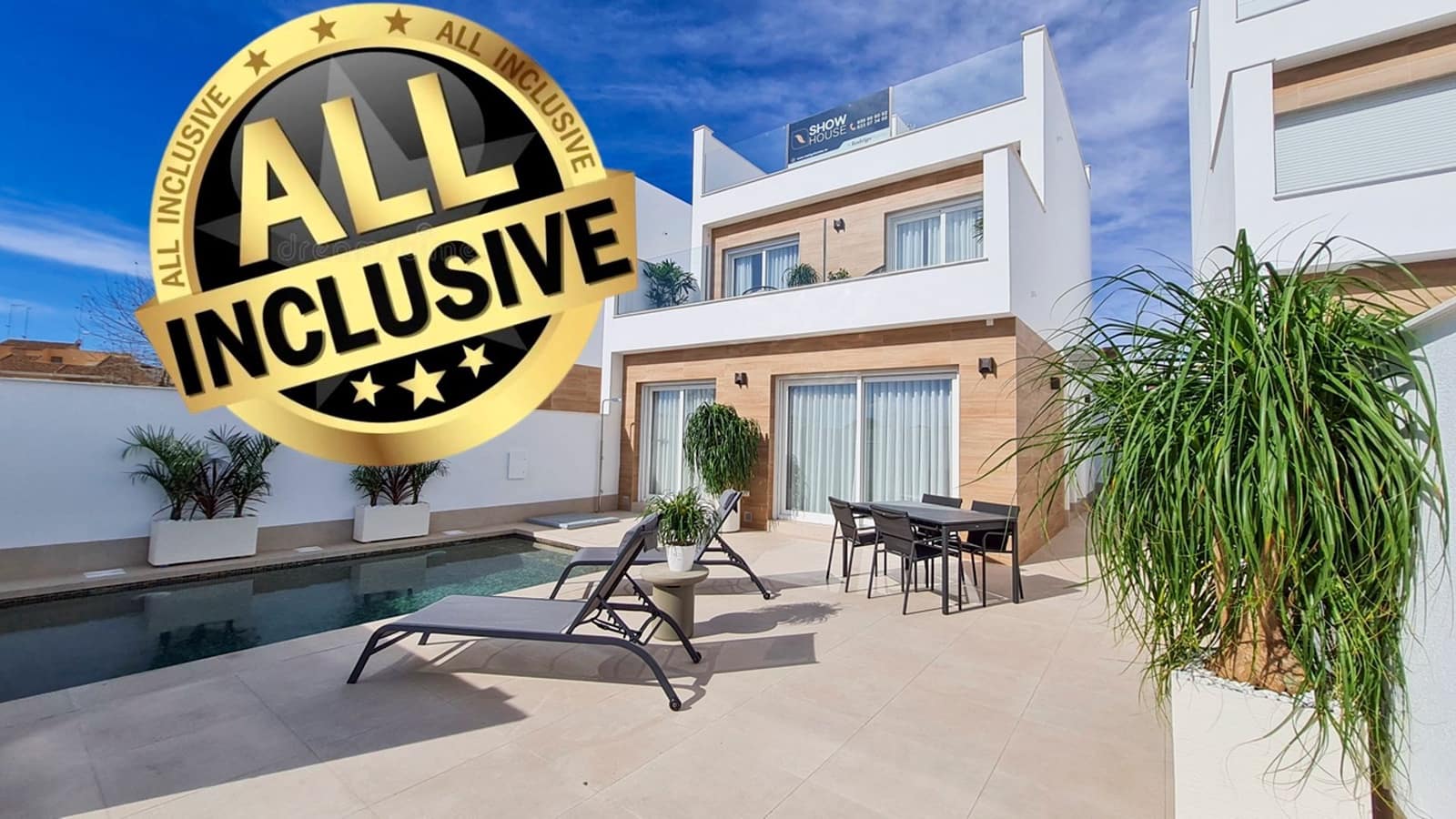 3 soverom Villa til salgs i San Pedro del Pinatar med svømmebasseng garasje - € 389 000 (Ref: 8885825)