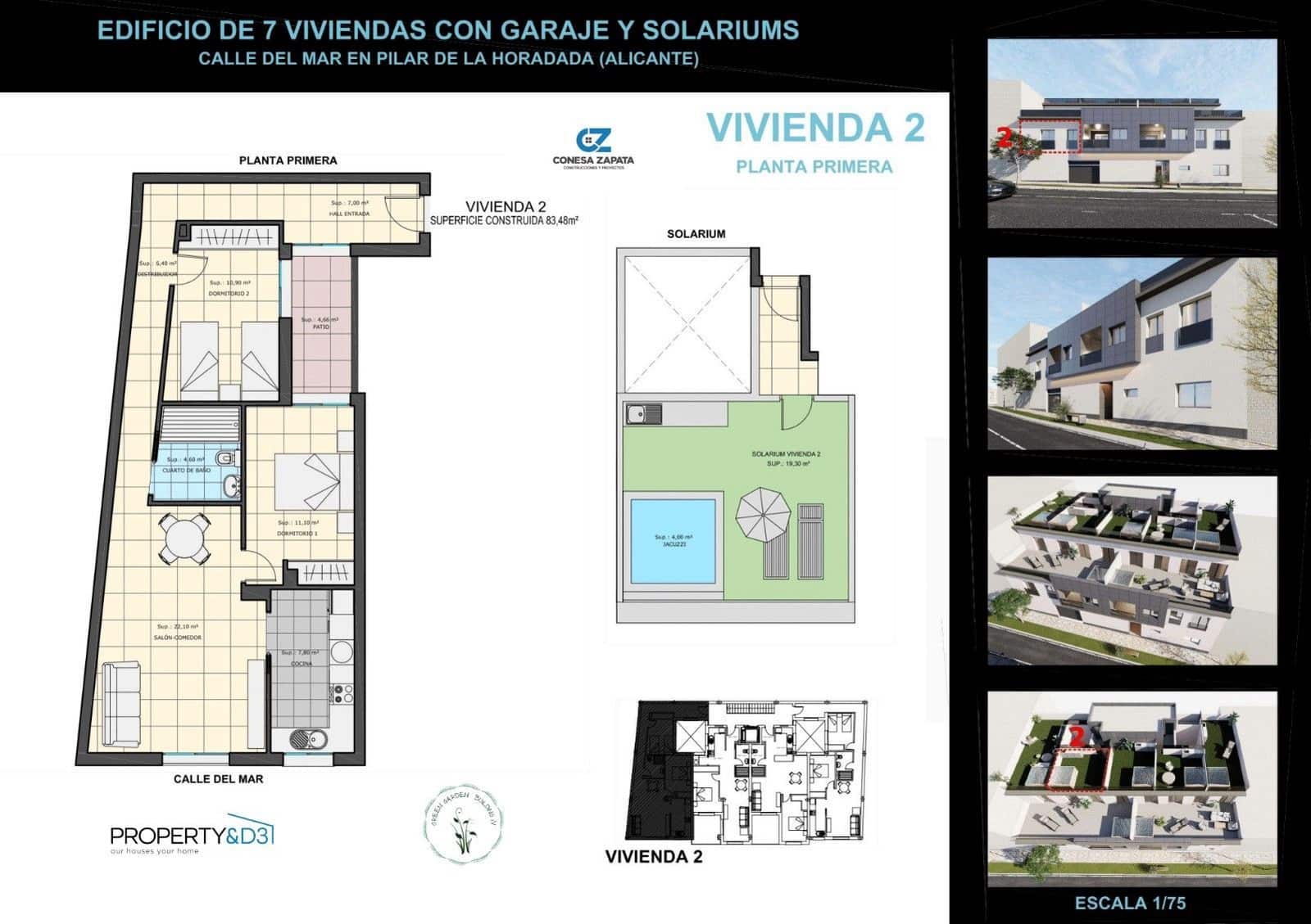 3 quarto Apartamento para venda em Pilar de la Horadada - 289 000 € (Ref: 8885826)