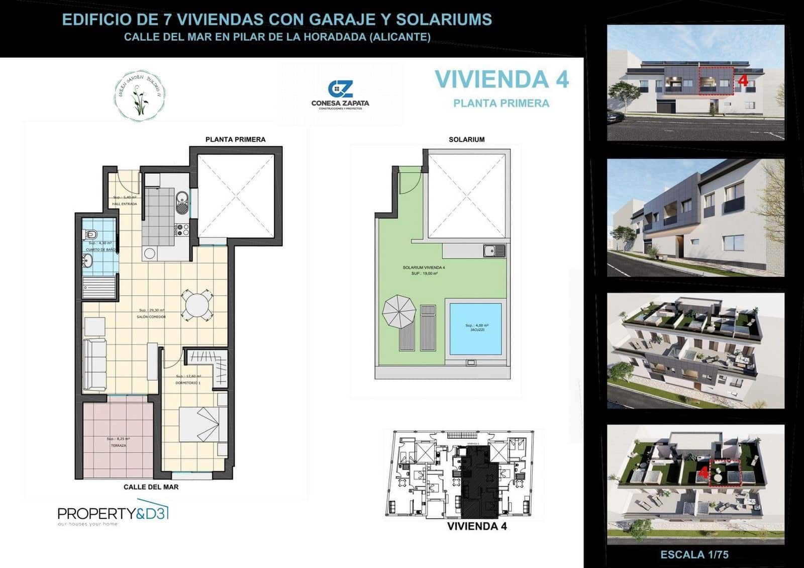 3 quarto Apartamento para venda em Pilar de la Horadada - 289 000 € (Ref: 8885826)
