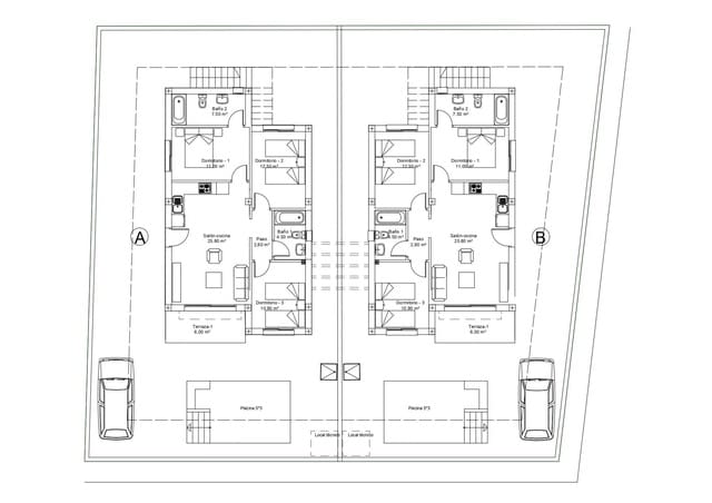 3 sovrum Villa till salu i Mazarrón ciudad, Mazarrón med pool garage - 249 900 € (Ref: 9110027)