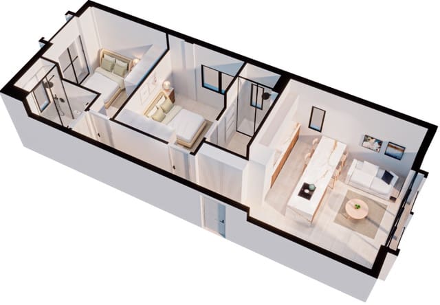 2 sovrum Lägenhet till salu i San Pedro del Pinatar med pool - 269 950 € (Ref: 9129460)