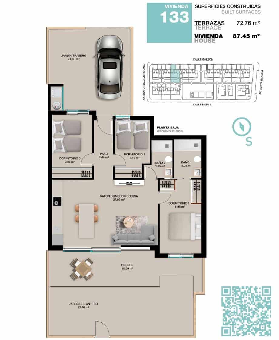 3 Zimmer Apartment zu verkaufen in Torre de la Horadada mit Pool Garage - 385.000 € (Ref: 9228177)