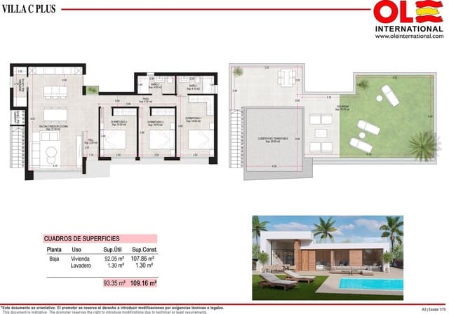 3 chambre Villa/Maison à vendre à Alhama de Murcia avec piscine garage - 349 000 € (Ref: 9445760)