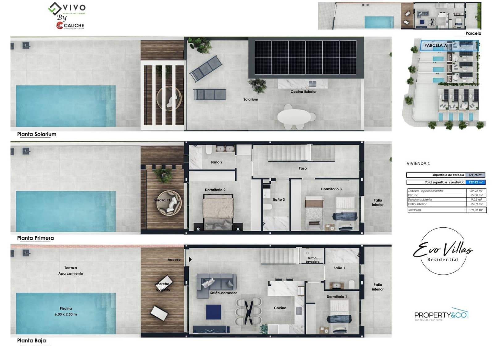 3 sypialnia Willa na sprzedaż w Pilar de la Horadada z basenem garażem - 385 000 € (Ref: 9564297)