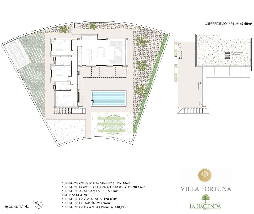 Chalet de 3 habitaciones en Hacienda del Alamo en venta con piscina garaje - 389.900 € (Ref: 9568003)