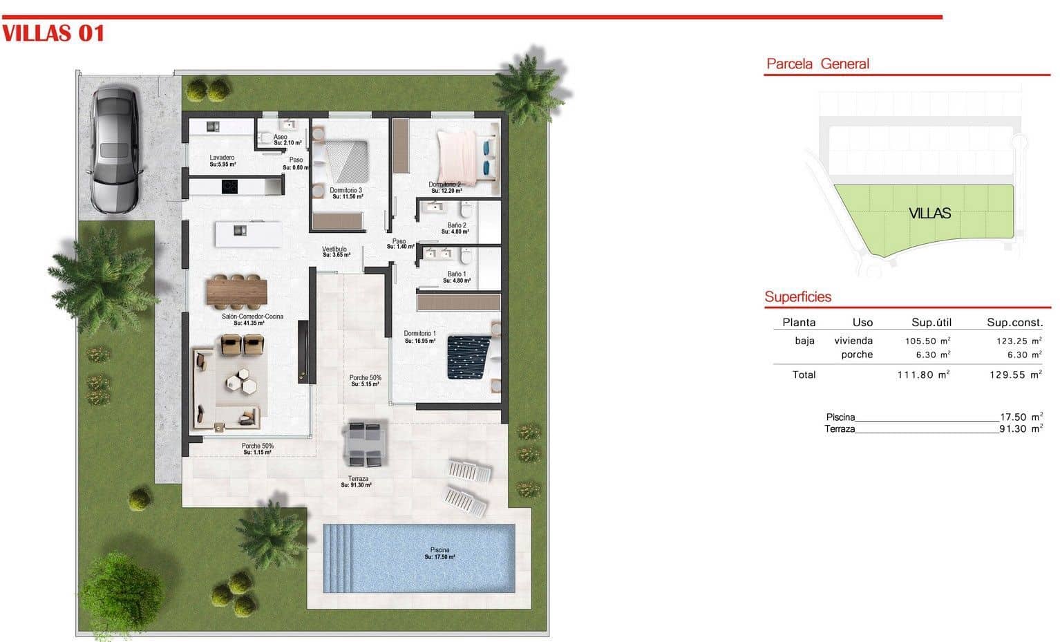3 sovrum Villa till salu i Banos y Mendigo med garage - 469 900 € (Ref: 9806050)