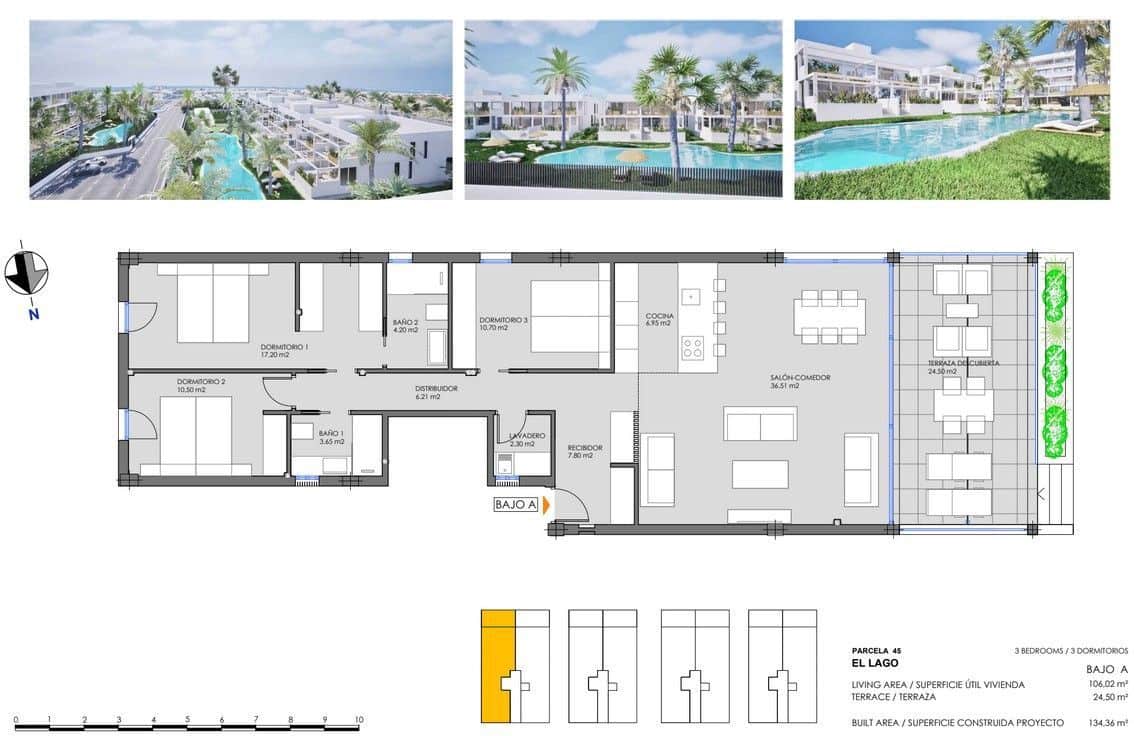Bungalow de 3 habitaciones en Mar de Cristal en venta con piscina garaje - 525.000 € (Ref: 9821980)