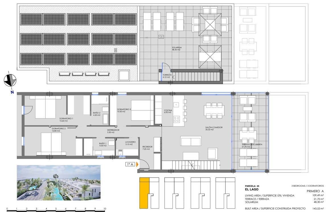 Bungalow de 3 habitaciones en Mar de Cristal en venta con piscina garaje - 525.000 € (Ref: 9821980)