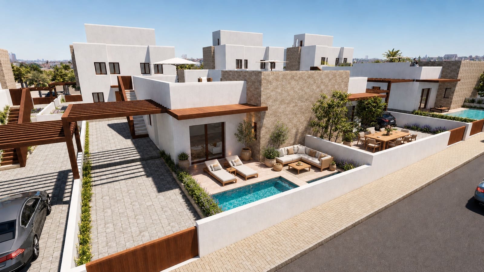 3 sypialnia Willa na sprzedaż w Puerto de Mazarron z basenem garażem - 287 000 € (Ref: 9872919)