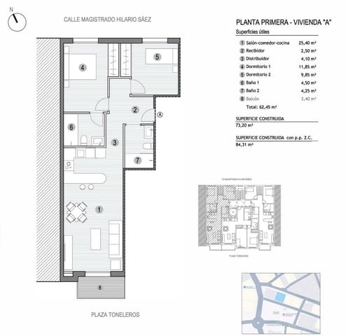 2 slaapkamer Appartement te koop in Pescadores, Mazarrón met garage - € 179.900 (Ref: 9872926)