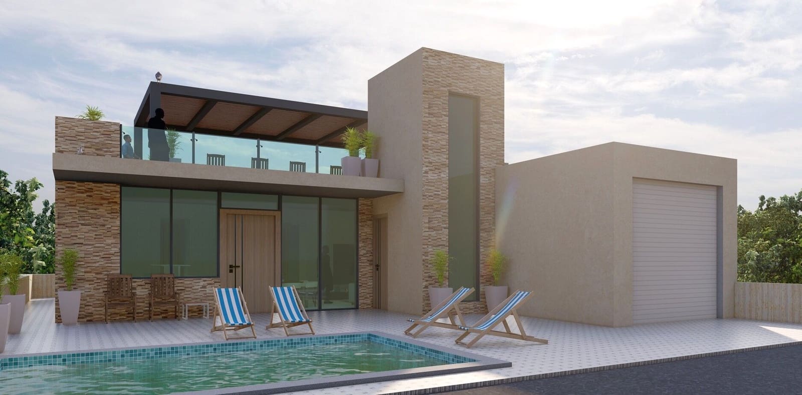 3 chambre Villa/Maison à vendre à Fuente Alamo de Murcia avec piscine garage - 379 845 € (Ref: 9926716)