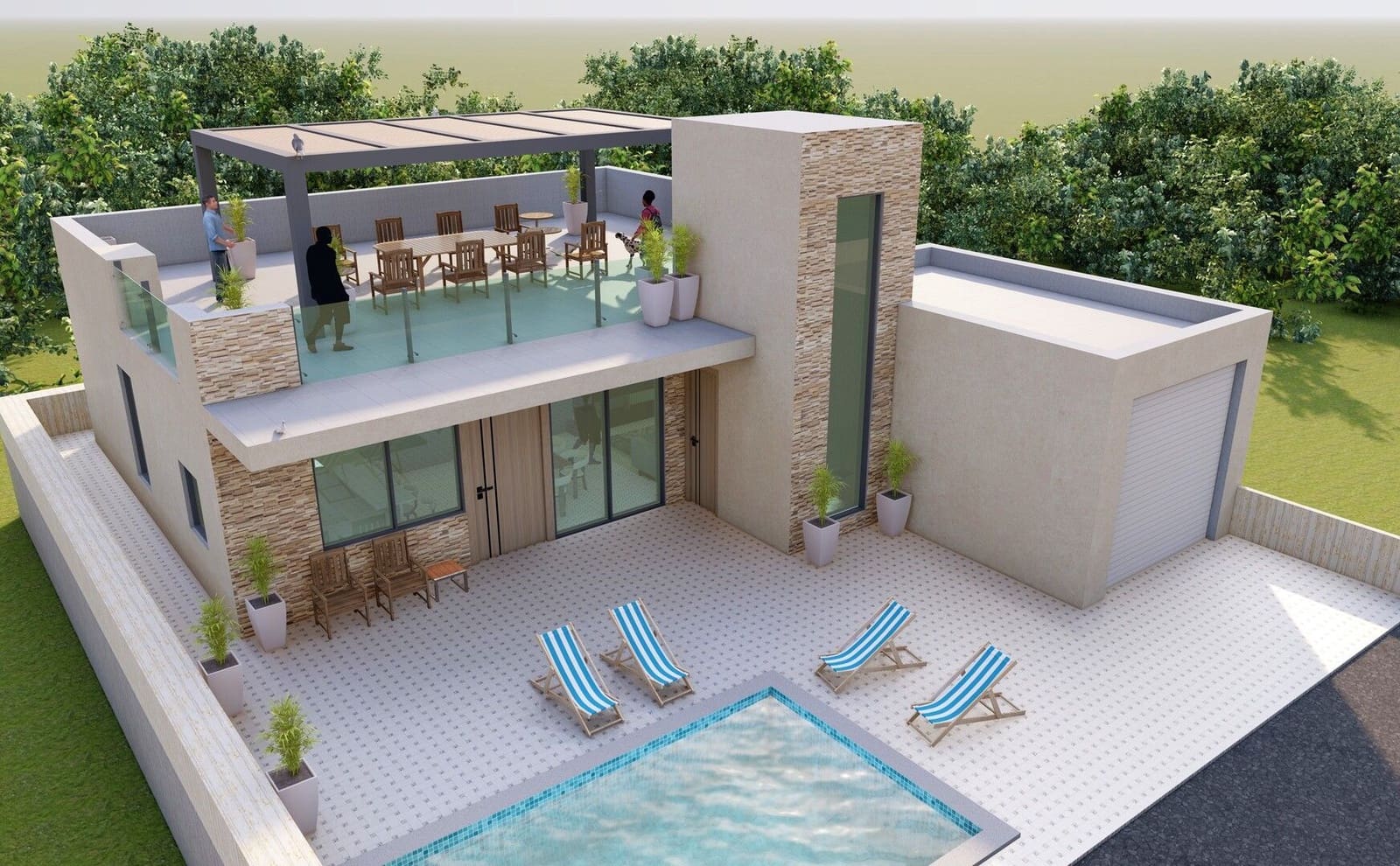 3 chambre Villa/Maison à vendre à Fuente Alamo de Murcia avec piscine garage - 379 845 € (Ref: 9926716)