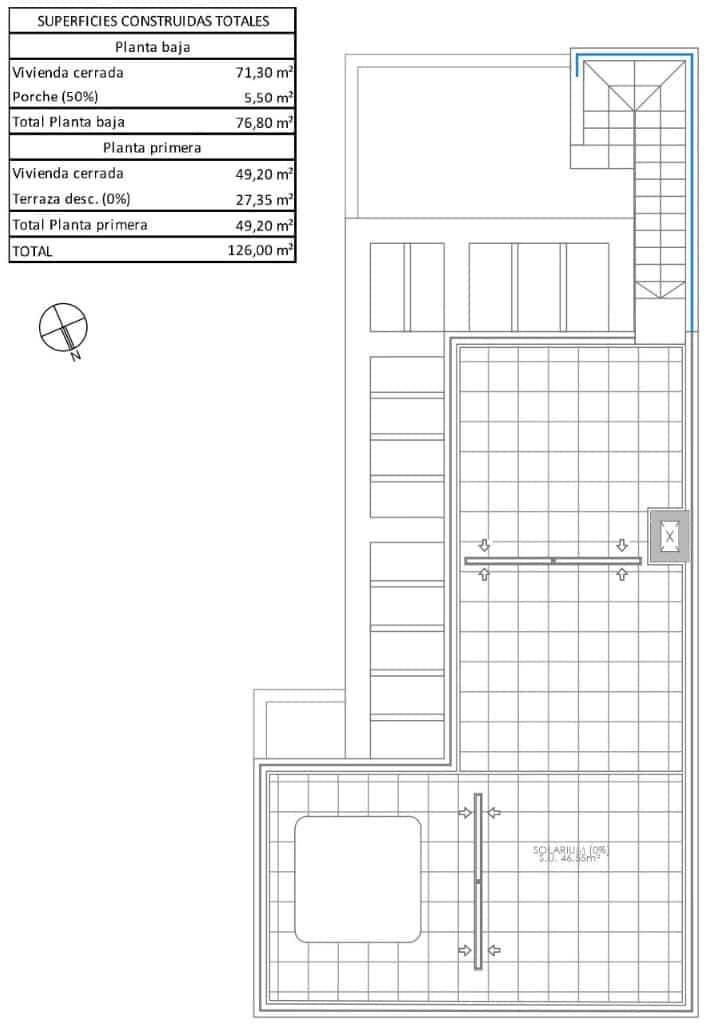 3 makuuhuone Huvila myytävänä paikassa Pilar de la Horadada mukana uima-altaan 
autotalli - 420 000 € (Ref: 9926733)