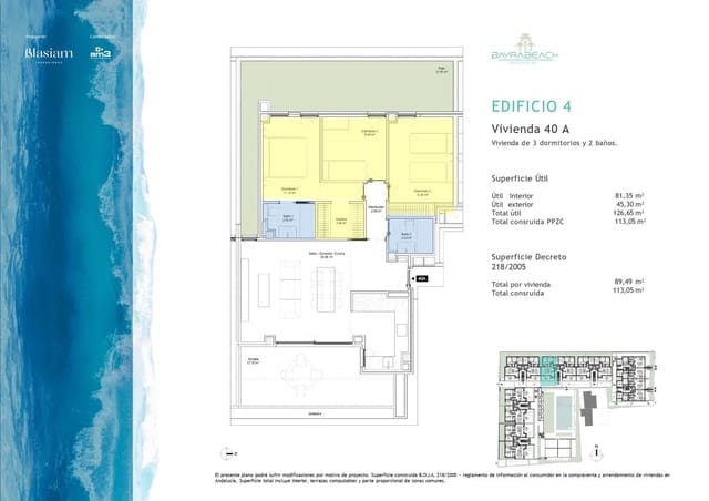 3 soverom Leilighet til salgs i Las Marinas - Pueblo Laguna, Vera med svømmebasseng garasje - € 426 600 (Ref: 9379802)