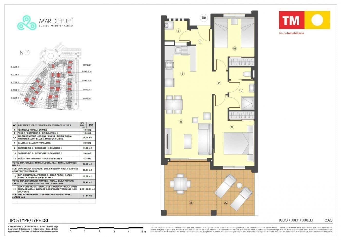 2 soverom Leilighet til salgs i Pulpi med svømmebasseng garasje - € 182 000 (Ref: 9685877)