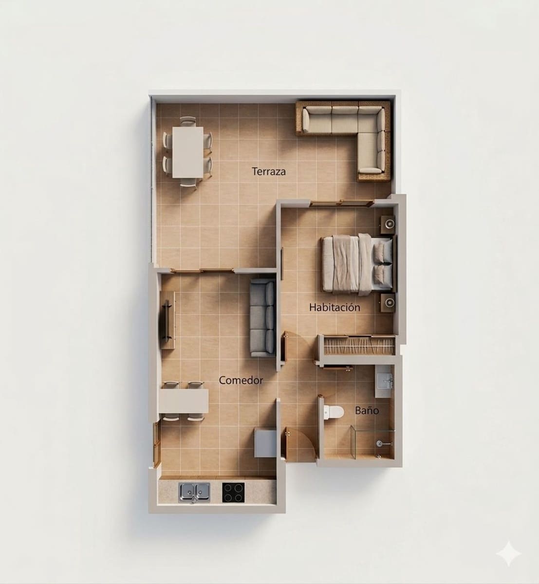 1 soveværelse Lejlighed til salg i Vera med swimmingpool garage - € 139.000 (Ref: 9770303)