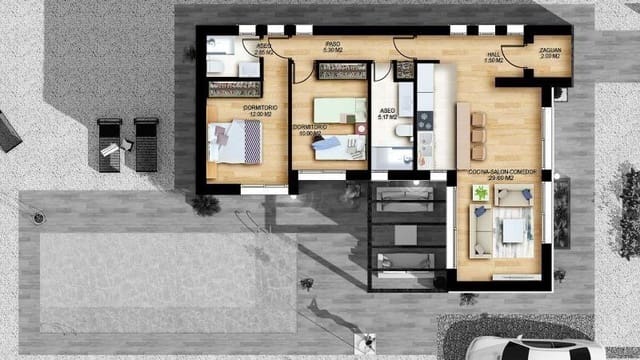 3 sypialnia Willa na sprzedaż w Vera z basenem garażem - 255 000 € (Ref: 9850411)
