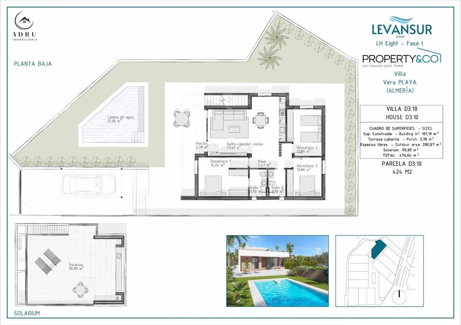3 chambre Villa/Maison à vendre à Vera avec piscine garage - 445 000 € (Ref: 9885299)