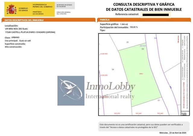 Tontti myytävänä paikassa Platja d'Aro, Castell-Platja d'Aro - 300 000 € (Ref: 8949887)