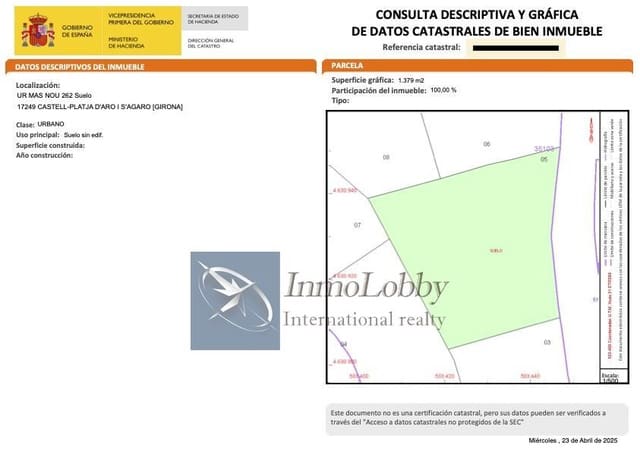 Tontti myytävänä paikassa Platja d'Aro, Castell-Platja d'Aro - 300 000 € (Ref: 8949888)