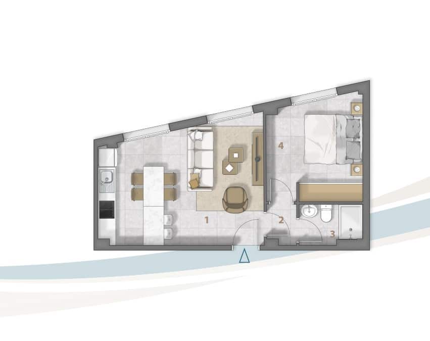 1 Zimmer Apartment zu verkaufen in Lo Pagan mit Pool Garage - 240.000 € (Ref: 9589991)