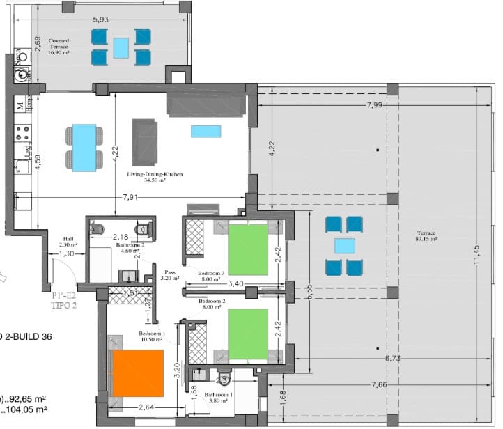3 camera da letto Appartamento in vendita in Dehesa de Campoamor con piscina - 385.000 € (Rif: 9590119)