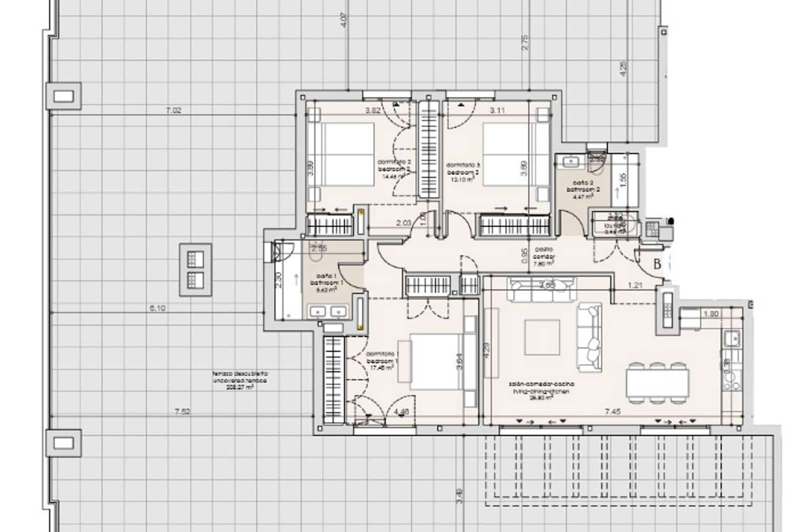 3 quarto Apartamento para venda em Algarrobo com piscina garagem - 515 000 € (Ref: 10104302)