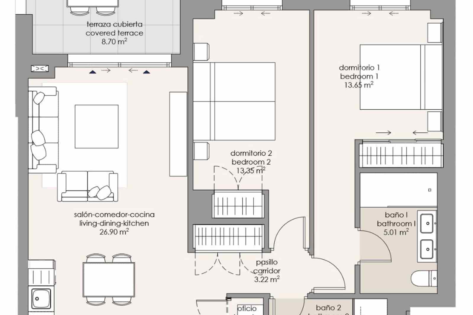 2 sypialnia Apartament na sprzedaż w Algarrobo z basenem - 297 000 € (Ref: 9105177)