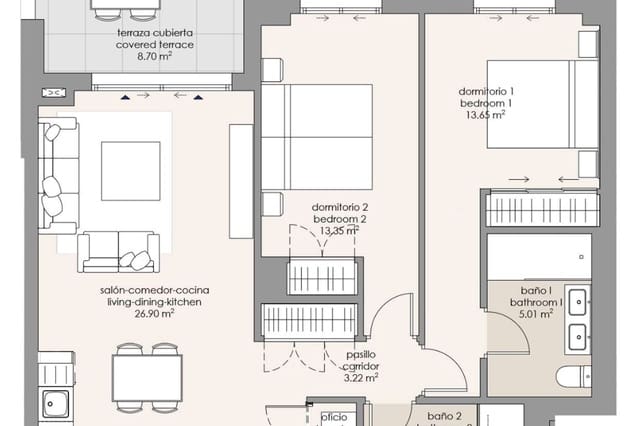 2 chambre Appartement à vendre à Algarrobo avec piscine - 297 000 € (Ref: 9105177)