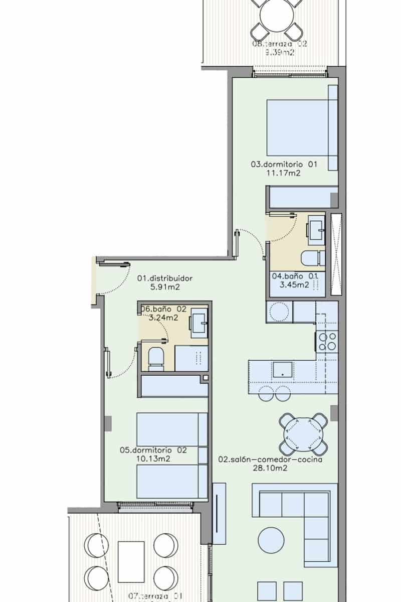 Apartamento de 2 habitaciones en Torre del Mar en venta con piscina - 479.900 € (Ref: 9858641)