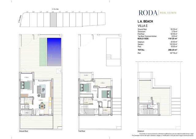 3 sypialnia Willa na sprzedaż w Los Narejos, Los Alcázares z basenem - 659 000 € (Ref: 8382685)