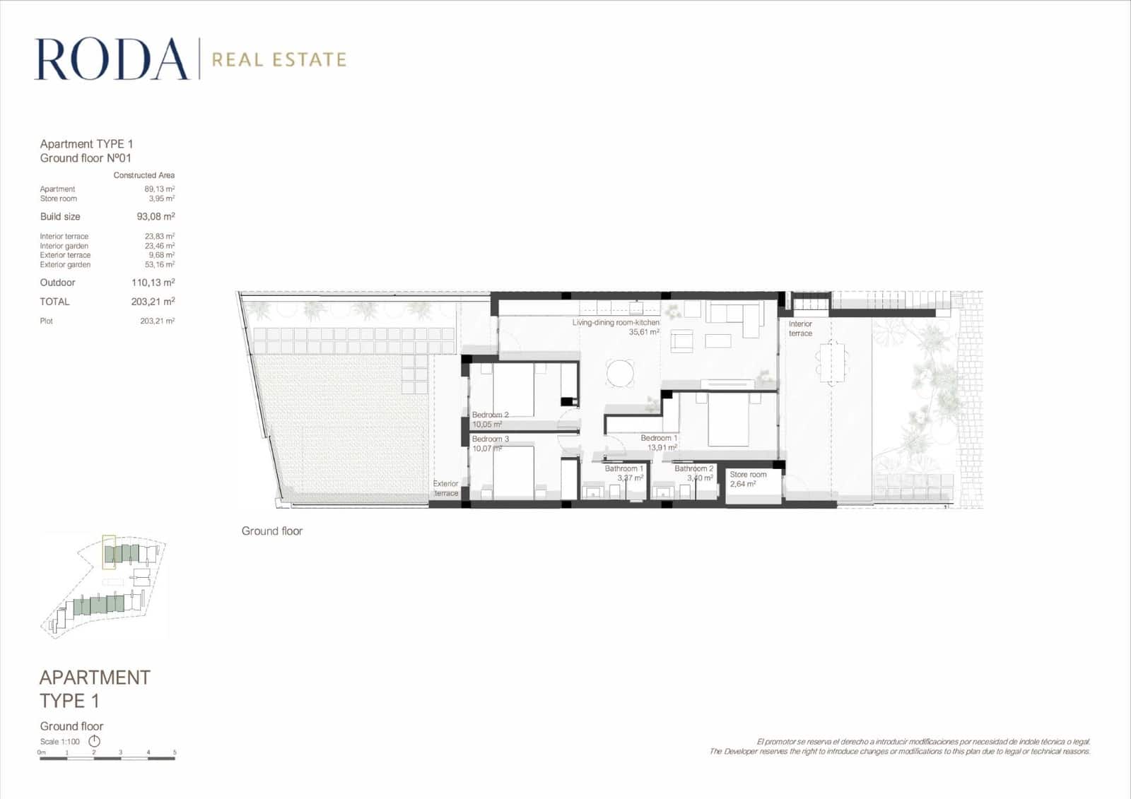 3 soveværelse Bungalow til salg i Roda med swimmingpool garage - € 285.000 (Ref: 8592298)