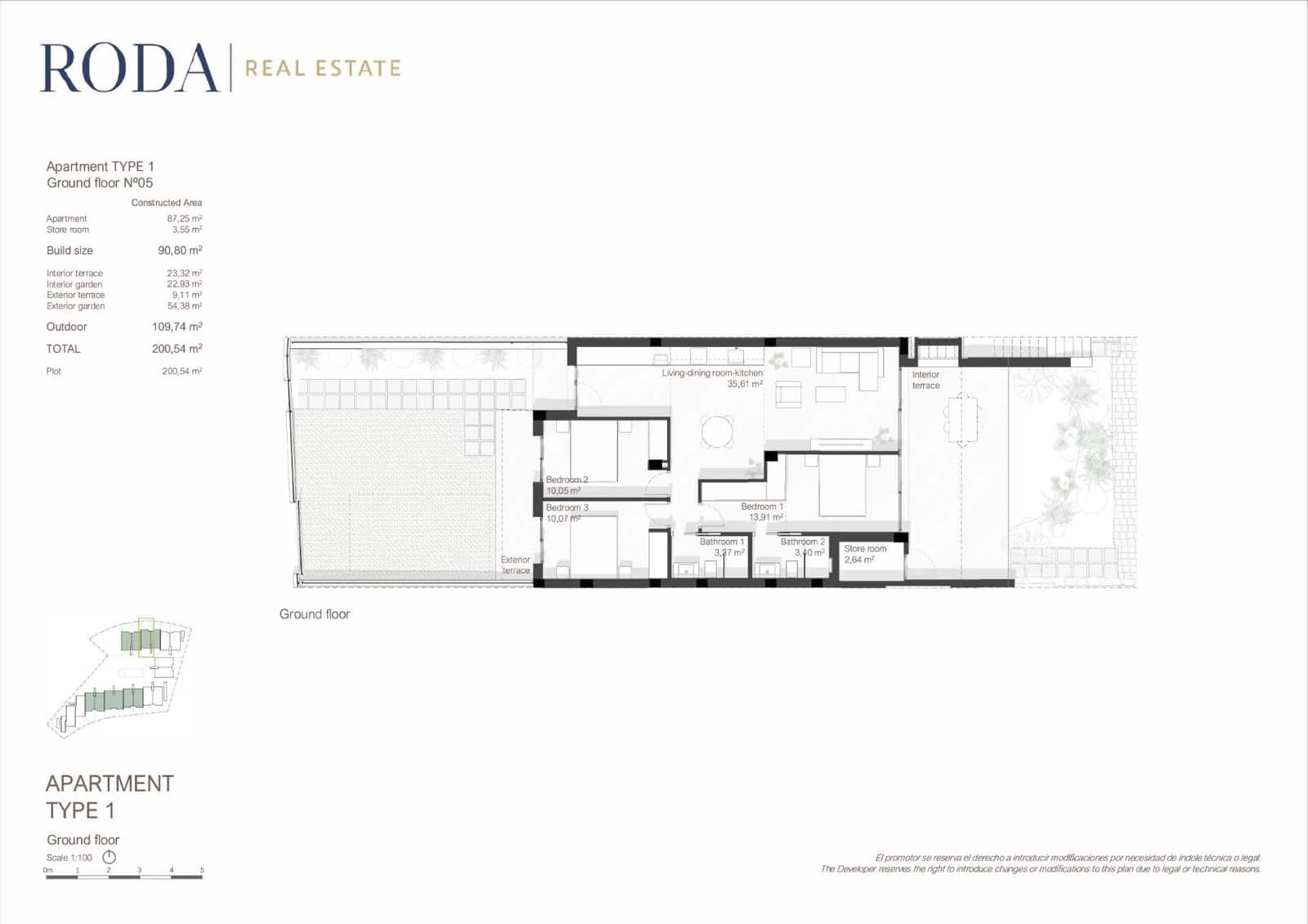 3 soveværelse Bungalow til salg i Roda med swimmingpool garage - € 285.000 (Ref: 8592298)