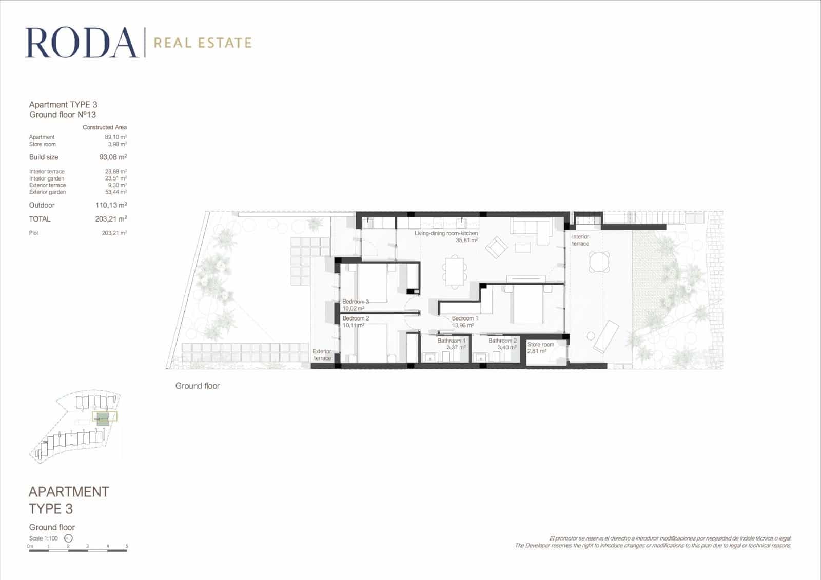 3 soveværelse Bungalow til salg i Roda med swimmingpool garage - € 285.000 (Ref: 8592298)