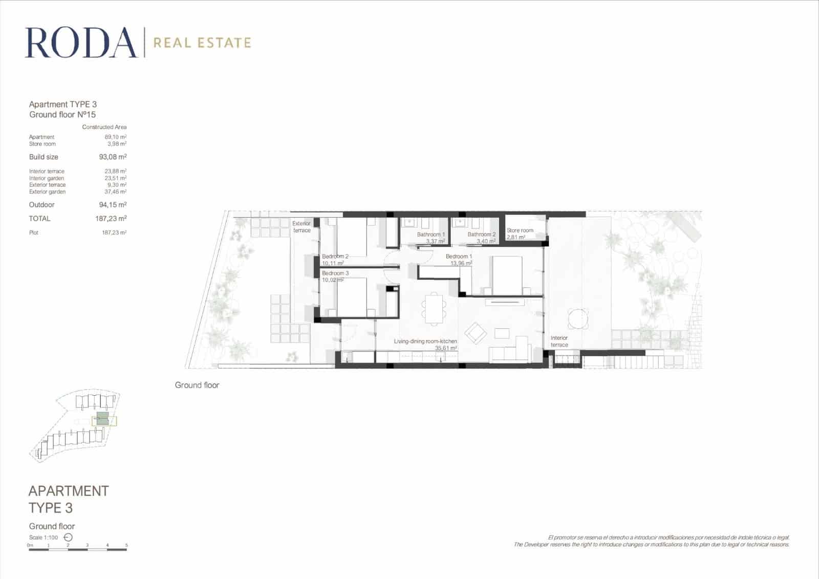 3 soveværelse Bungalow til salg i Roda med swimmingpool garage - € 285.000 (Ref: 8592298)