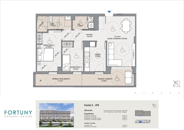 2 soveværelse Lejlighed til salg i Ind La Pelusa, Málaga by med swimmingpool garage - € 409.940 (Ref: 9709492)