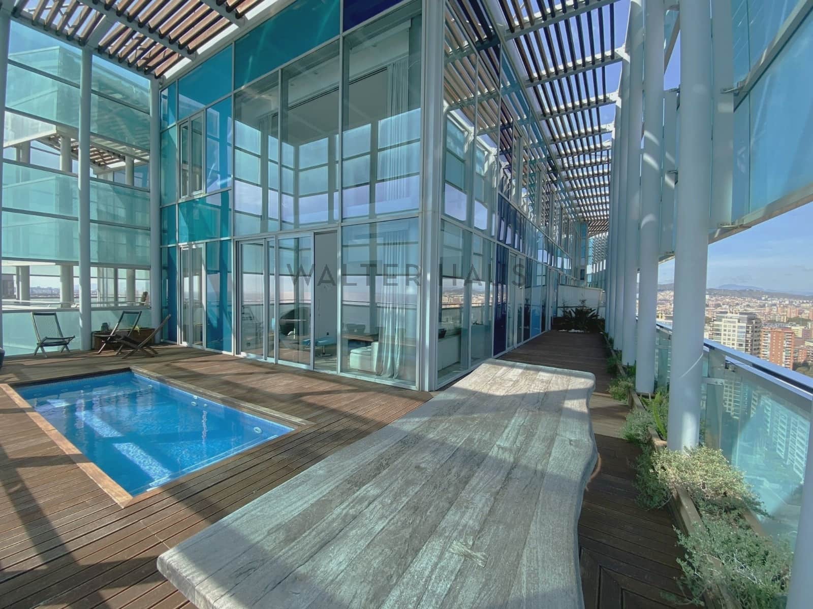 3 sovrum Takvåning att hyra i Barcelona stad med pool garage - 8 500 € (Ref: 10099430)