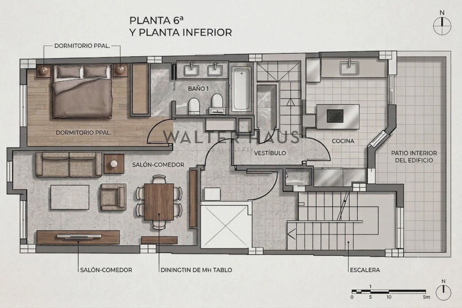 3 makuuhuone Kattohuoneisto myytävänä paikassa Madrid kaupunki - 1 398 500 € (Ref: 10100551)