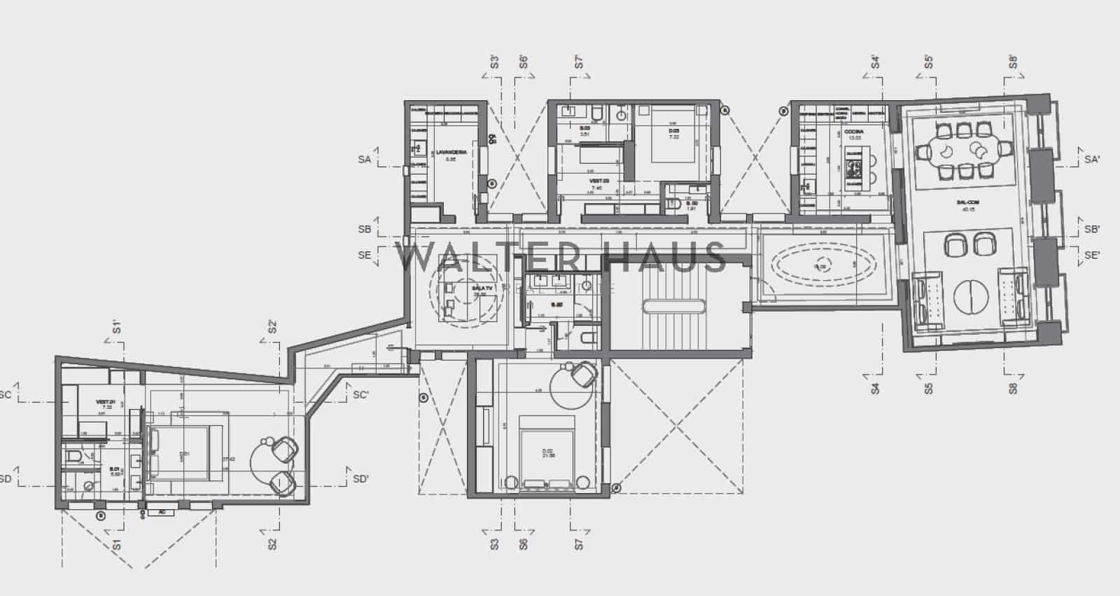 3 makuuhuone Asunto myytävänä paikassa Madrid kaupunki - 2 900 000 € (Ref: 10145350)